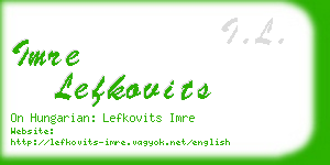 imre lefkovits business card